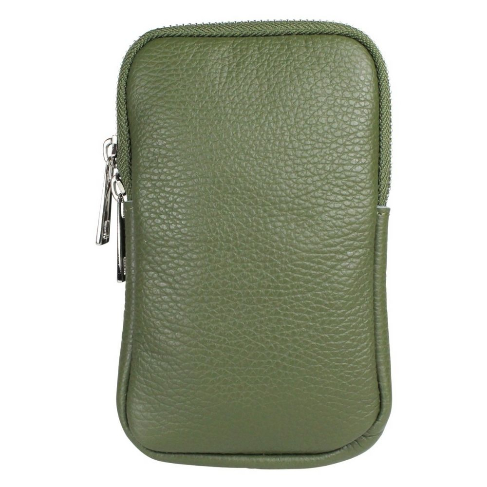 Baggyshop | Call me up Leather - Groen/Zilver